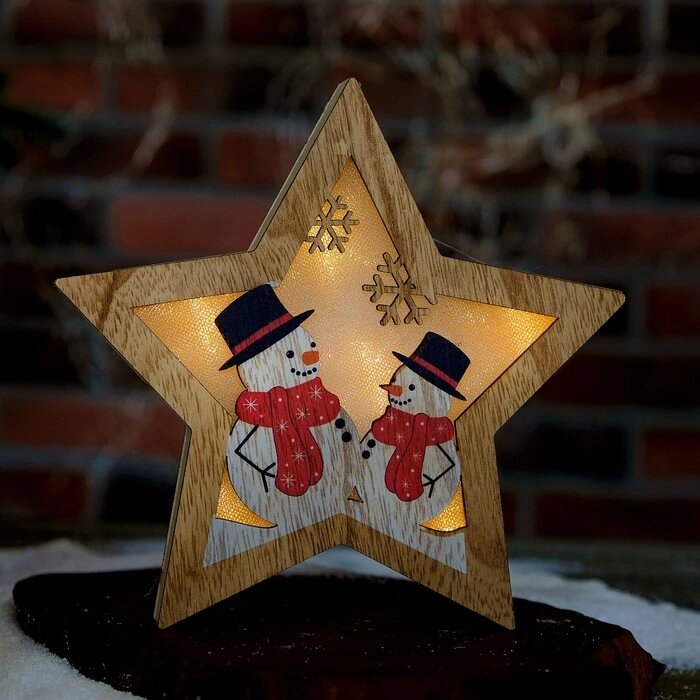 Декор с подсветкой "Снеговики" 2,319,719,7 см от компании Интернет - магазин Flap - фото 1