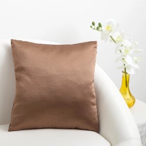 Декоративная подушка «Этель» 4040 см Дамаск CAPPUCCINO SOLID, 100% п/э
