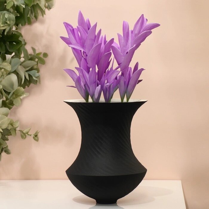 Декоративная ваза «Деметра», цвет черный от компании Интернет - магазин Flap - фото 1
