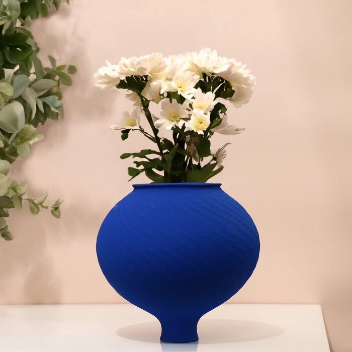 Декоративная ваза «Лаура», цвет синий от компании Интернет - магазин Flap - фото 1