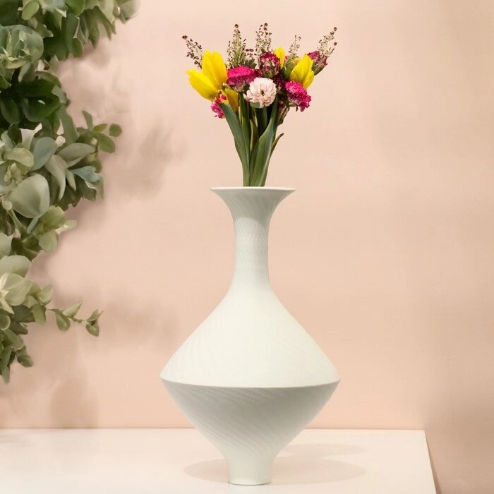 Декоративная ваза «Стелла», цвет белый от компании Интернет - магазин Flap - фото 1