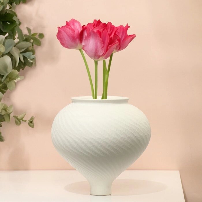Декоративная ваза «Толедо», цвет белый от компании Интернет - магазин Flap - фото 1