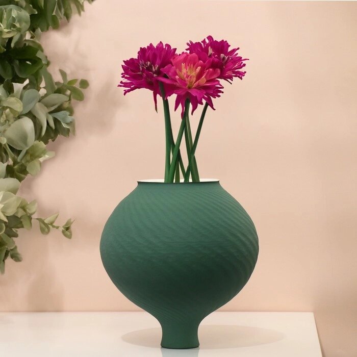 Декоративная ваза «Толедо», цвет нефритовый от компании Интернет - магазин Flap - фото 1