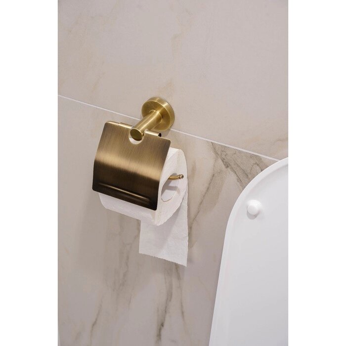 Держатель для туалетной бумаги с крышкой Штольц Stölz bacic, серия Bronze от компании Интернет - магазин Flap - фото 1