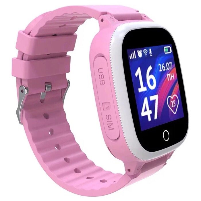 Детские смарт-часы Aimoto Lite, 1.44", 2G, звонки, SOS, история перемещений, сообщения, розовые от компании Интернет - магазин Flap - фото 1