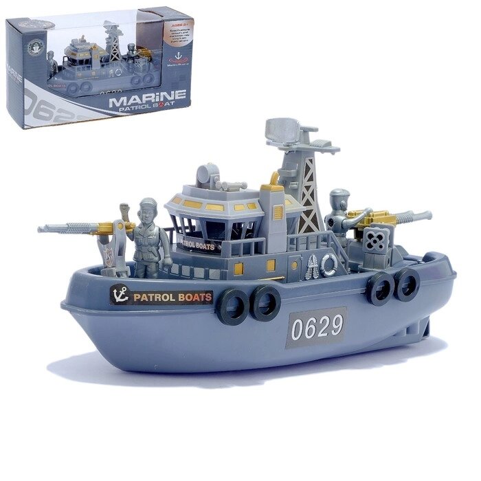 Детский корабль «Морской патруль», работает от батареек, световые и звуковые эффекты от компании Интернет - магазин Flap - фото 1