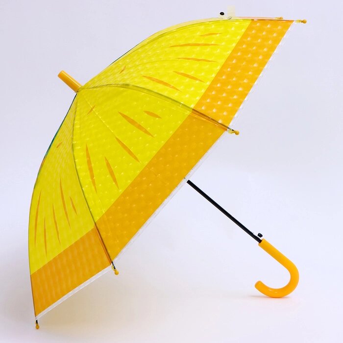 Детский зонт п/авт «Фруктовый принт Ананас» d = 84 см, R = 42 см, 8 спиц, 68  10  8 см от компании Интернет - магазин Flap - фото 1