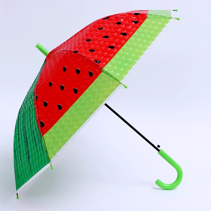 Детский зонт п/авт «Ягодный принт Арбуз» d = 84 см, R = 42 см, 8 спиц, 68  10  8 см от компании Интернет - магазин Flap - фото 1