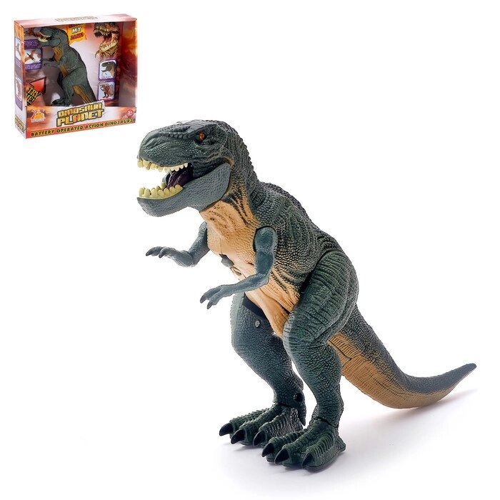Динозавр «Рекс», работает от батареек, световые и звуковые эффекты от компании Интернет - магазин Flap - фото 1