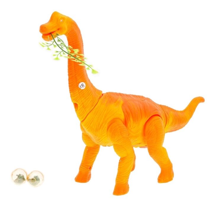 Динозавр «Травоядный», работает от батареек, откладывает яйца, с проектором, в пакете от компании Интернет - магазин Flap - фото 1
