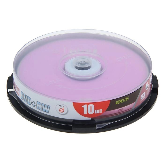 Диск DVD+RW Mirex, 4x, 4.7 Гб, Cake Box, 10 шт от компании Интернет - магазин Flap - фото 1