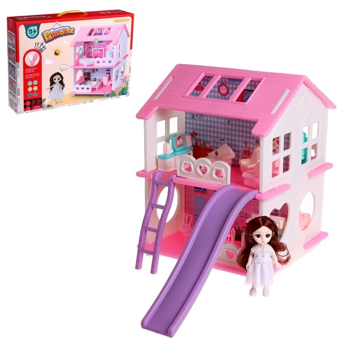 Дом для кукол «Мой милый дом» с куклой, мебелью и аксессуарами от компании Интернет - магазин Flap - фото 1