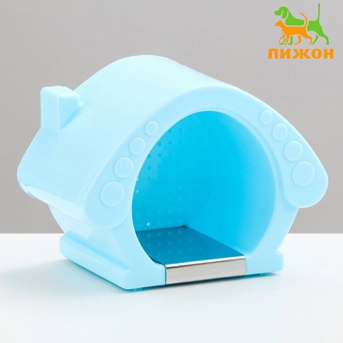 Домик для грызунов охлаждающий, 13,5 х 9 х 10,5 см, голубой от компании Интернет - магазин Flap - фото 1