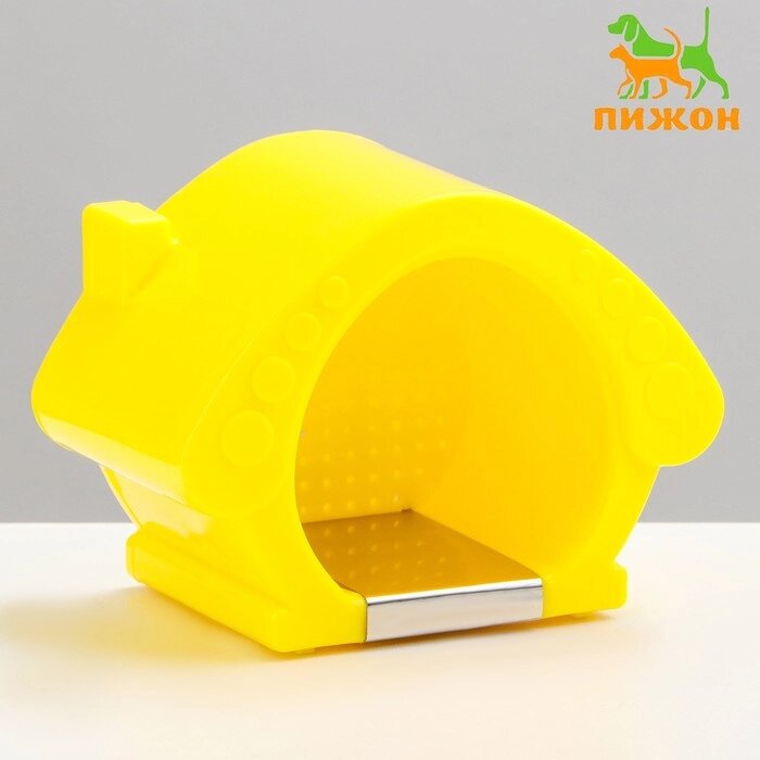 Домик для грызунов охлаждающий, 13,5 х 9 х 10,5 см, жёлтый от компании Интернет - магазин Flap - фото 1