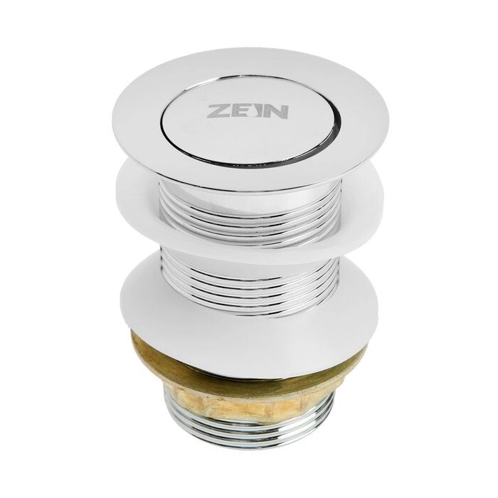 Донный клапан ZEIN engr B1, маленькая кнопка, нержавеющая сталь, хром от компании Интернет - магазин Flap - фото 1