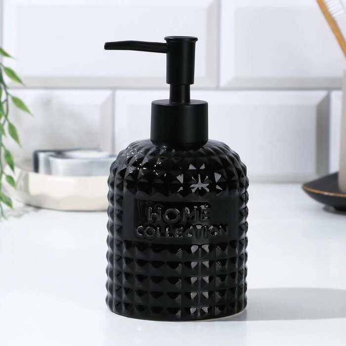 Дозатор для жидкого мыла, черный, 350 мл. от компании Интернет - магазин Flap - фото 1