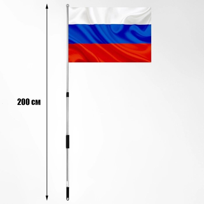 Древко для флага, 2 м, выдвижное, d-2.15 см от компании Интернет - магазин Flap - фото 1