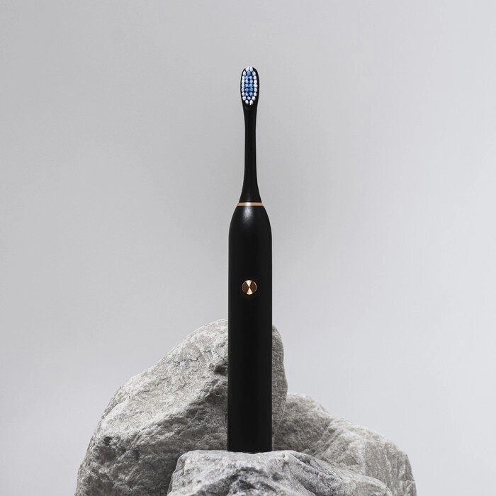Электрическая зубная щётка Luazon LP-004, вибрационная, от 1хAA (не в компл.), черная от компании Интернет - магазин Flap - фото 1