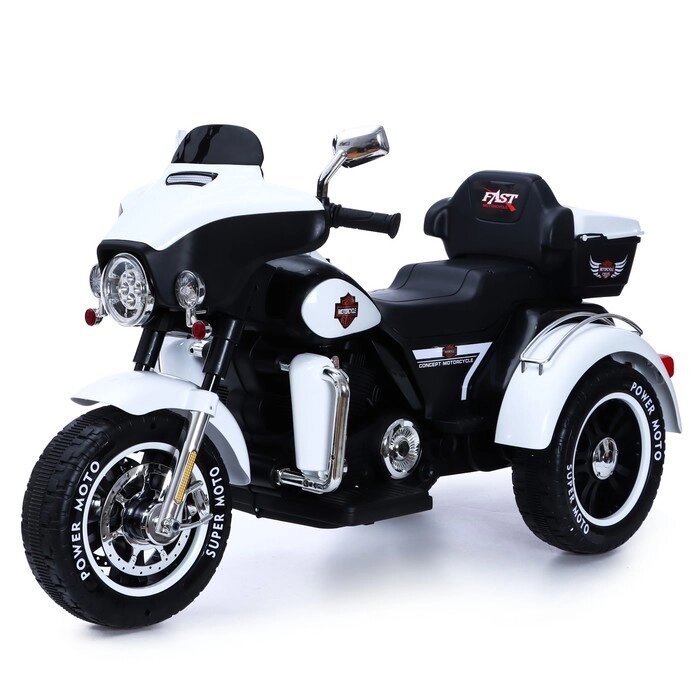 Электромотоцикл «Трайк», 2-х местный, 2 мотора, цвет чёрно-белый от компании Интернет - магазин Flap - фото 1