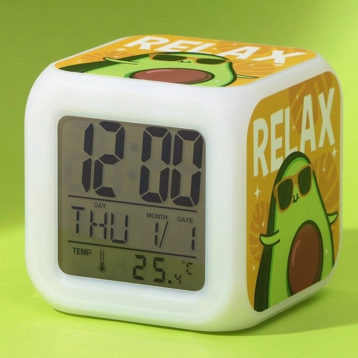 Электронные часы-будильник «Relax», с подсветкой от компании Интернет - магазин Flap - фото 1
