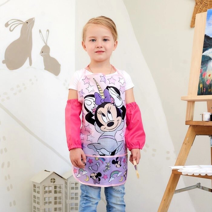 Фартук с нарукавниками детский «Минни Маус», Единорог, 49х39 см от компании Интернет - магазин Flap - фото 1