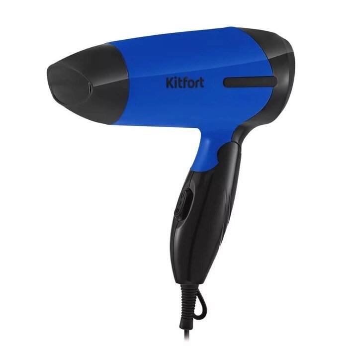 Фен Kitfort КТ-3243-3, 800 Вт, 2 скорости, 1 температурный режим, концентратор, чёрно-синий от компании Интернет - магазин Flap - фото 1