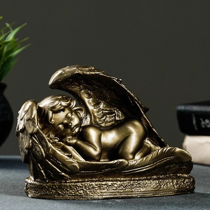 Фигура "Ангел лежит" бронза, 20х15см от компании Интернет - магазин Flap - фото 1