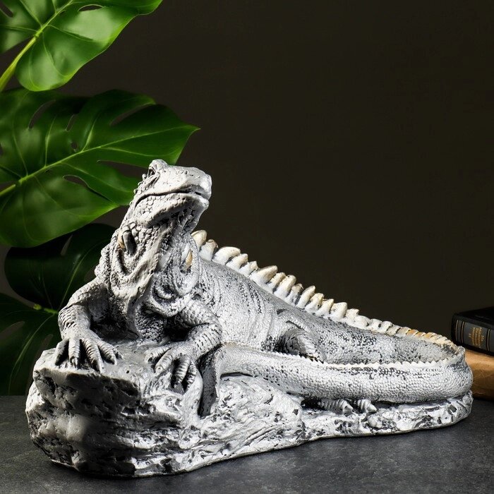 Фигура "Игуана" серебро, 22х46х29см от компании Интернет - магазин Flap - фото 1