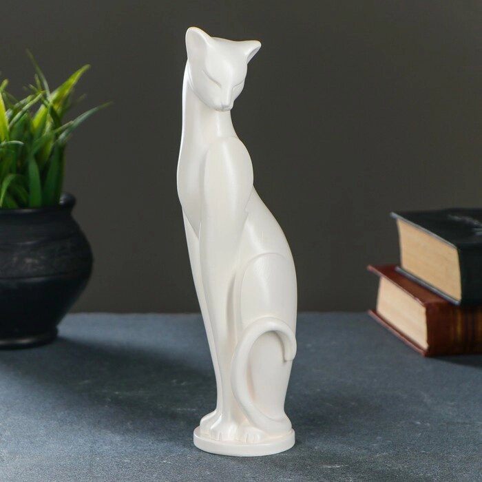 Фигура "Кошка Грация" белая, 6х7х23см от компании Интернет - магазин Flap - фото 1