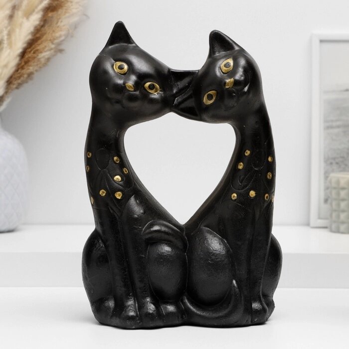 Фигура "Кошки - парочка" черная, 25х20х10см от компании Интернет - магазин Flap - фото 1