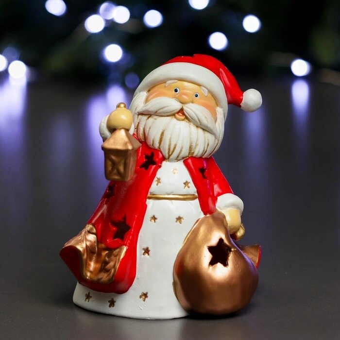 Фигура с подсветкой "Дед Мороз с мешком" 11х12х16см от компании Интернет - магазин Flap - фото 1