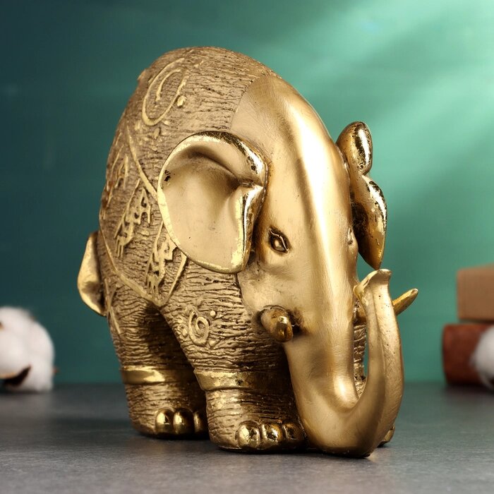 Фигура "Слон c символами" 18х25х11см, бронза от компании Интернет - магазин Flap - фото 1