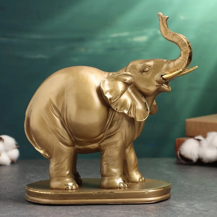 Фигура "Слон на подставке" 24х23х12см, бронза от компании Интернет - магазин Flap - фото 1