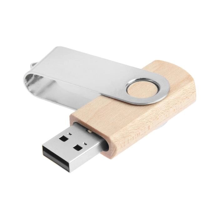 Флешка E 788, 32 ГБ, USB2.0, чт до 25 Мб/с, зап до 15 Мб/с, деревянная от компании Интернет - магазин Flap - фото 1