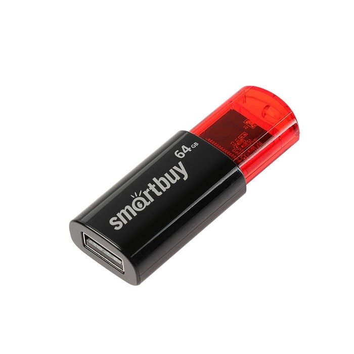 Флешка Smartbuy Click, 64 Гб, USB2.0, чт до 25 Мб/с, зап до 15 Мб/с, чёрная от компании Интернет - магазин Flap - фото 1