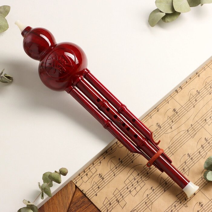 Флейта Music Life, хулуси, тональность C, красная, 42 х 8,7 х 5 см от компании Интернет - магазин Flap - фото 1