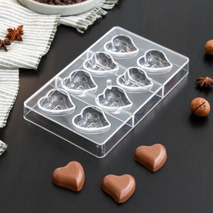 Форма для шоколада и конфет «Сердце», 20122,5 см, 8 ячеек (441 см) от компании Интернет - магазин Flap - фото 1