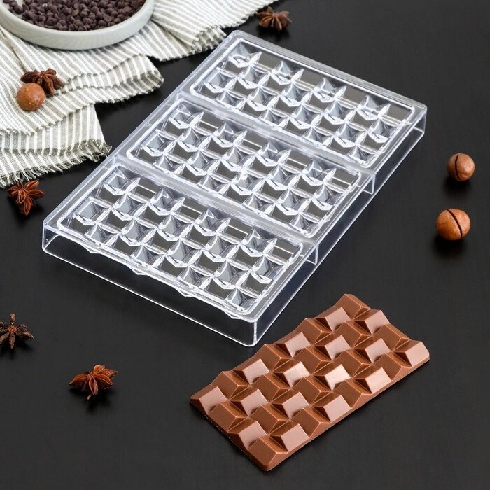Форма для шоколада KONFINETTA «Инфинити», 27,517,52,5 см, 3 ячейки (15,37,50,8 см) от компании Интернет - магазин Flap - фото 1