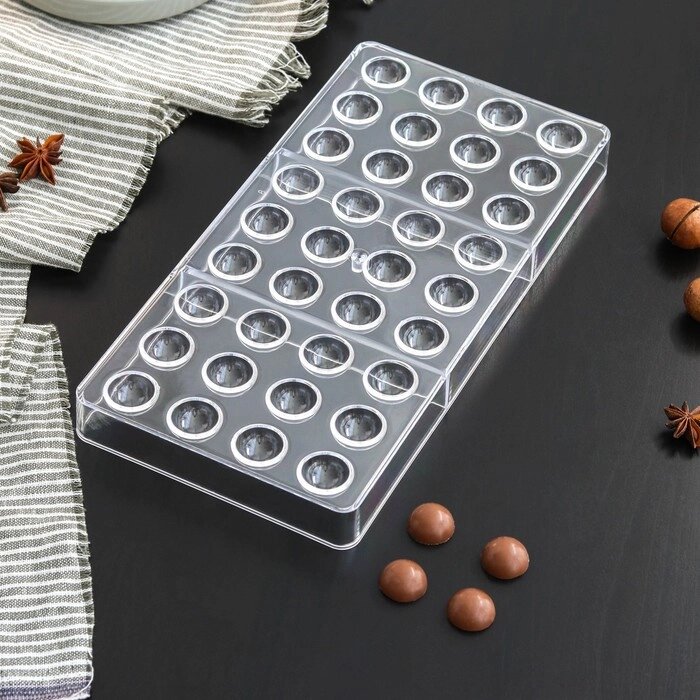 Форма для шоколада KONFINETTA «Полусфера», 2814 см, 36 ячеек (21 см) от компании Интернет - магазин Flap - фото 1