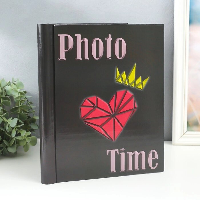Фотоальбом магнитный 20 листов "3D сердце с короной" 29х24х2 см от компании Интернет - магазин Flap - фото 1