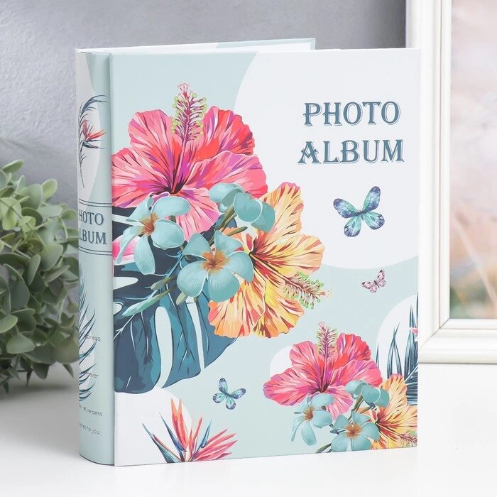 Фотоальбом на 200 фото 10х15 см "Тропические цветы" 5,8х20,5х26 см от компании Интернет - магазин Flap - фото 1