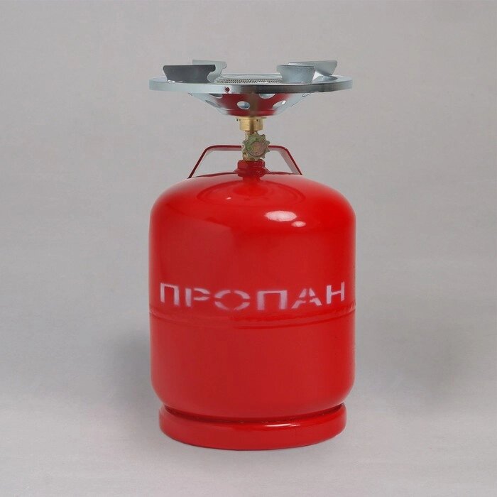 Газовый комплект «Кемпинг»: баллон 8 л, горелка, пустой от компании Интернет - магазин Flap - фото 1