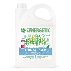 Гель-бальзам для мытья посуды и детских игрушек Synergetic Pure 0%биоразлагаемый, 3,5л