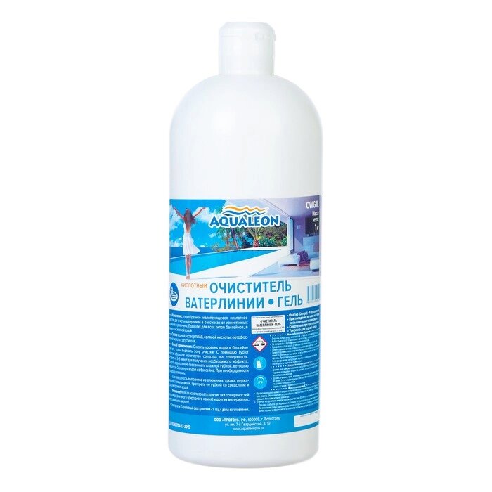 Гель очиститель ватерлинии Aqualeon (кислотный), 1 л (1 кг) от компании Интернет - магазин Flap - фото 1
