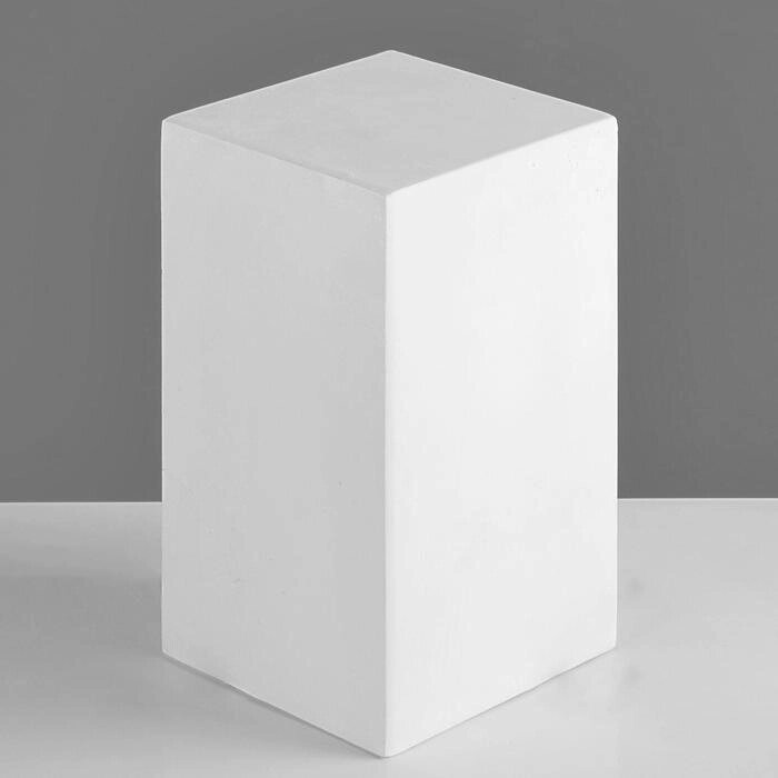 Геометрическая фигура ПРИЗМА четырёхгранная, 20 см (гипсовая) от компании Интернет - магазин Flap - фото 1