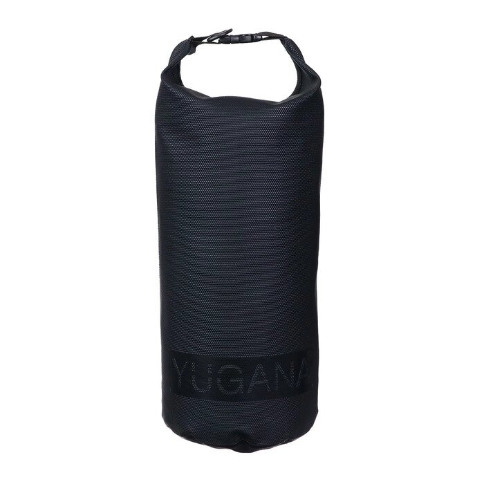 Гермомешок YUGANA, ПВХ, водонепроницаемый 15 литров, усиленный, один ремень, черный от компании Интернет - магазин Flap - фото 1