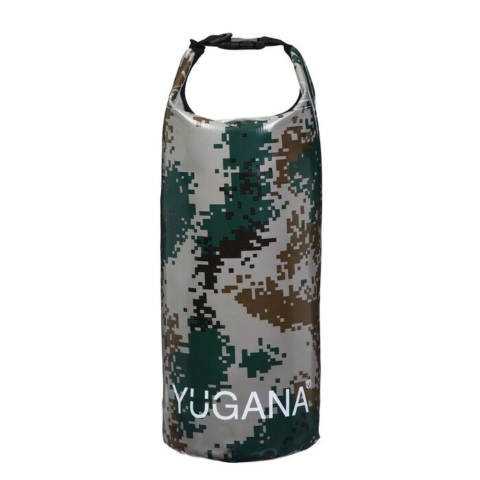 Гермомешок YUGANA, ПВХ, водонепроницаемый 20 литров, один ремень, камуфляж от компании Интернет - магазин Flap - фото 1