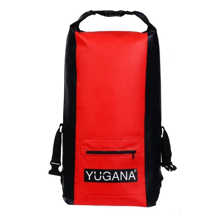 Герморюкзак YUGANA, ПВХ, водонепроницаемый 20 литров, красный от компании Интернет - магазин Flap - фото 1