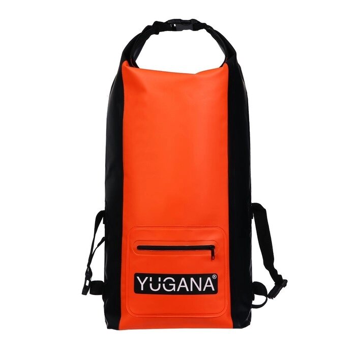 Герморюкзак YUGANA, ПВХ, водонепроницаемый 20 литров, оранжевый от компании Интернет - магазин Flap - фото 1