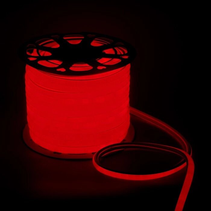 Гибкий неон Luazon Lighting 16 мм D-образный, IP65, 50 м, SMD2835, 120 LED/м, 220 В, свечение красное от компании Интернет - магазин Flap - фото 1